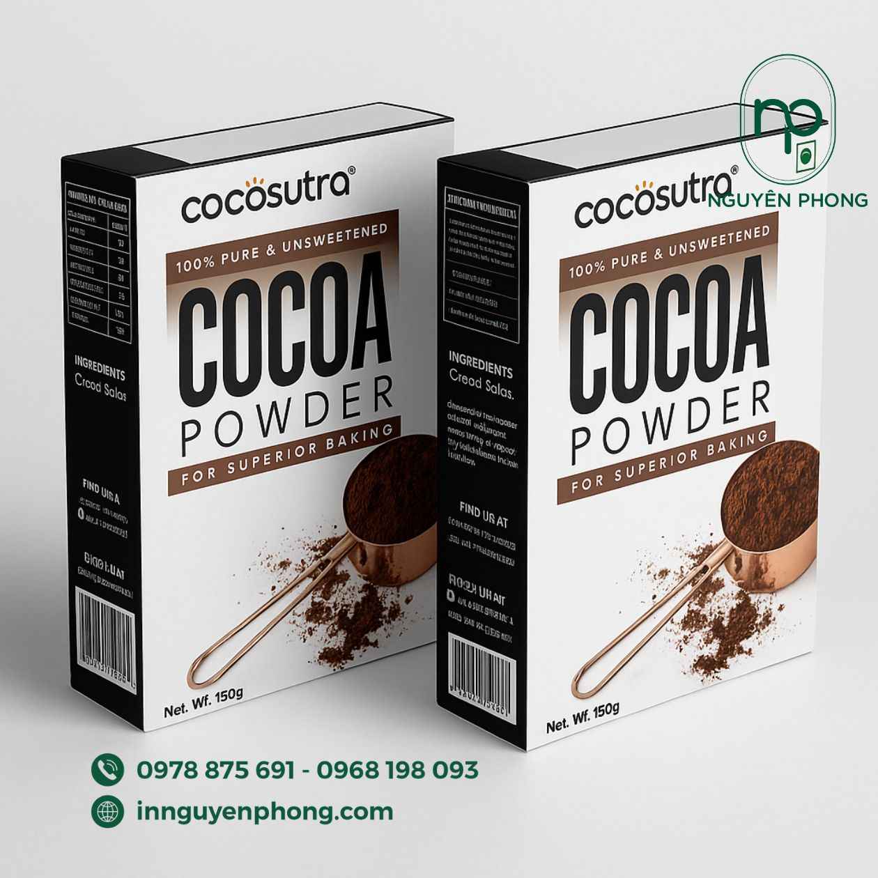 Mẫu hộp giấy đựng cacao

